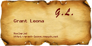 Grant Leona névjegykártya